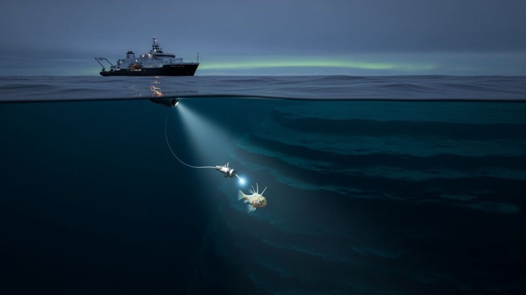 Découverte incroyable ! Des poissons mésopélagiques à 1 100 mètres de profondeur !